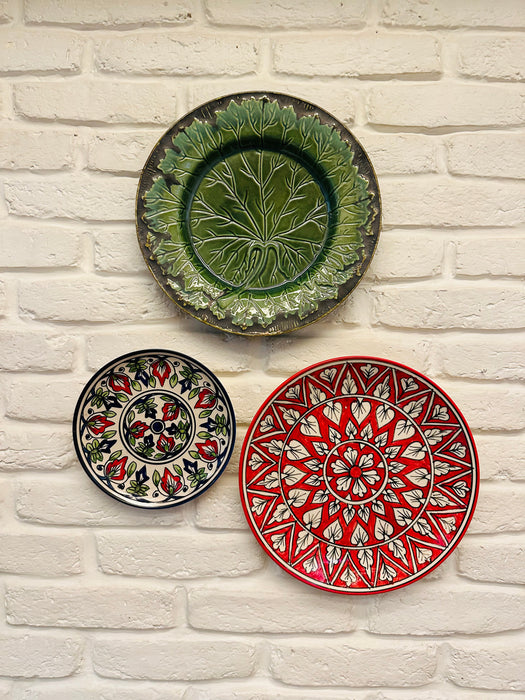 Lily Designer Hand Painted Wall Plates