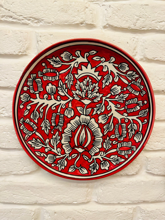 Cherry Hand Painted Designer Wall Plates - Set of 3
