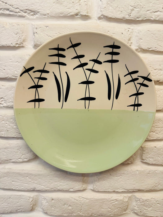 Olive Hand Painted Wall Plates Set of 3