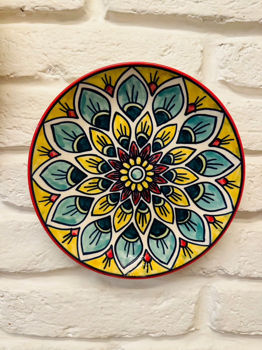 Sunflower Hand Painted Wall Plates - Set of 3