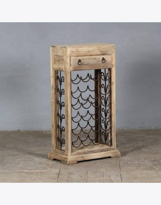 intage Antique Wine Holder - Elegant Wine Bottle Display Stand - TesuCabinets & Storage
