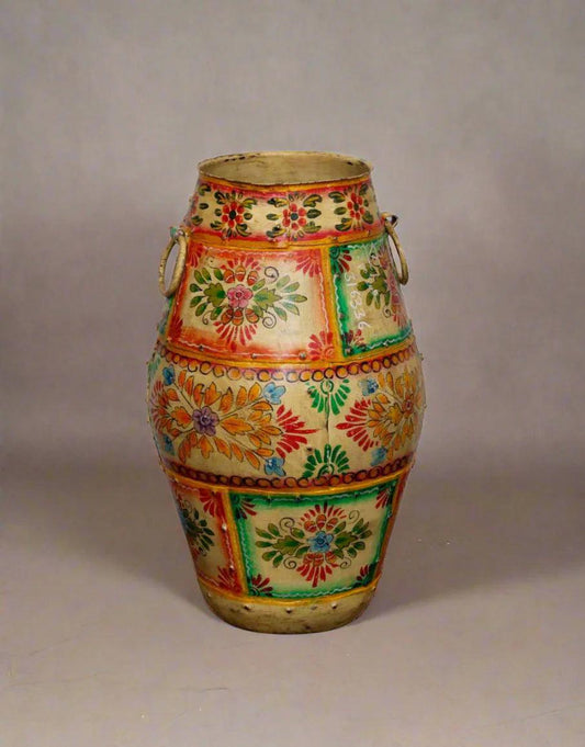 Iron Painted Planter - Floral - TesuHome Decor