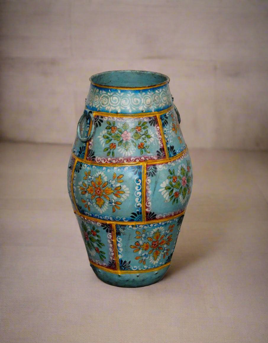 Iron Painted Planter - Floral - TesuHome Decor