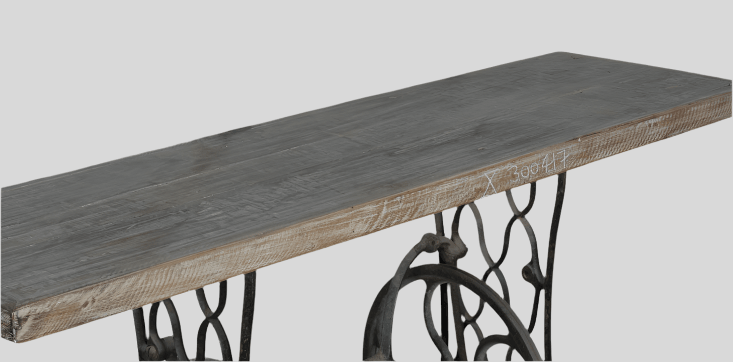 Iron Wood Sewing Machine Console Table - TesuTable
