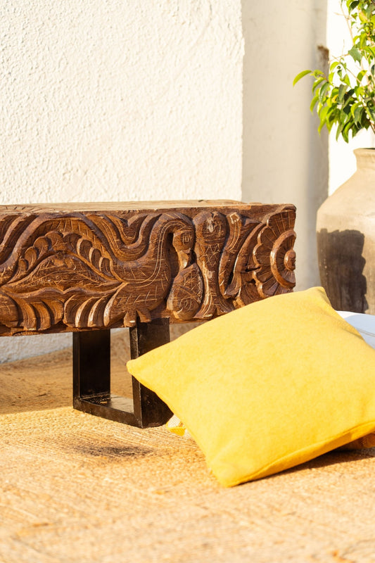 Jaipur Elegance Bench (Carved) - TesuWooden Bench