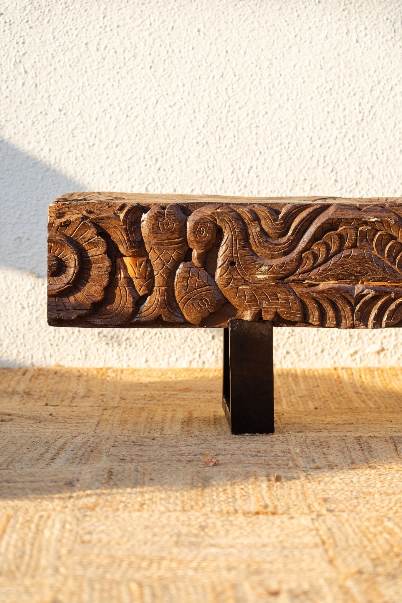 Jaipur Elegance Bench (Carved) - TesuWooden Bench