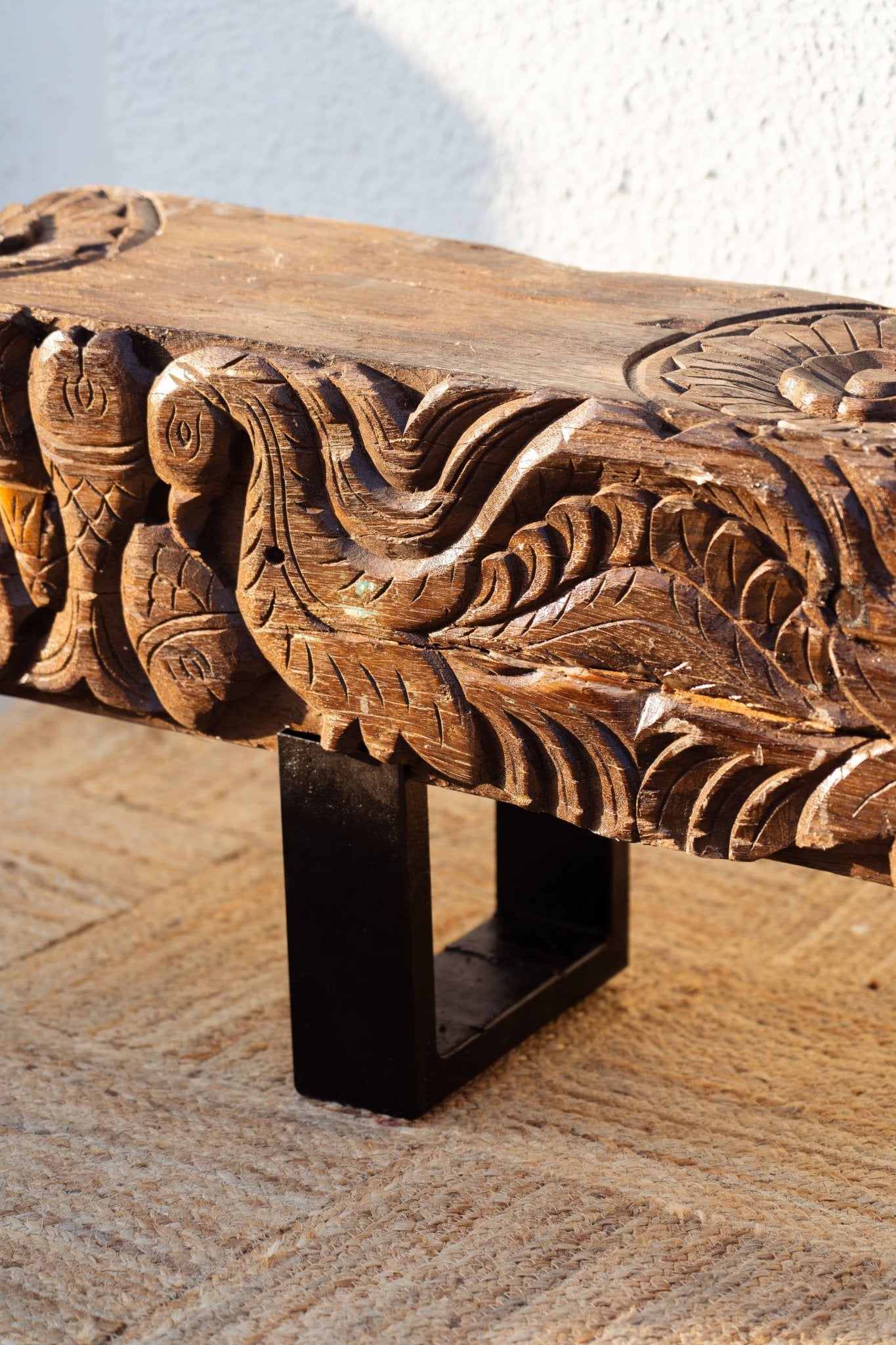 Jaipur Elegance Bench (Carved) - TesuWooden Bench