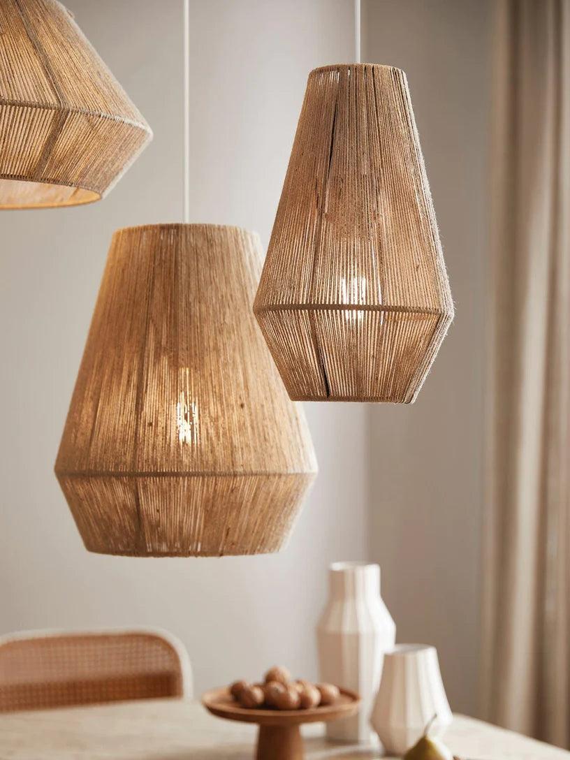 Jute Diamond Shaped Pendant Lampshade - TesuPendant Light