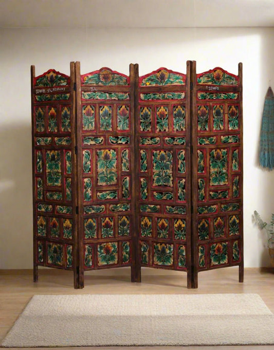 Kalpa vriksha Screen - Wood Room Divider - TesuWall Decor