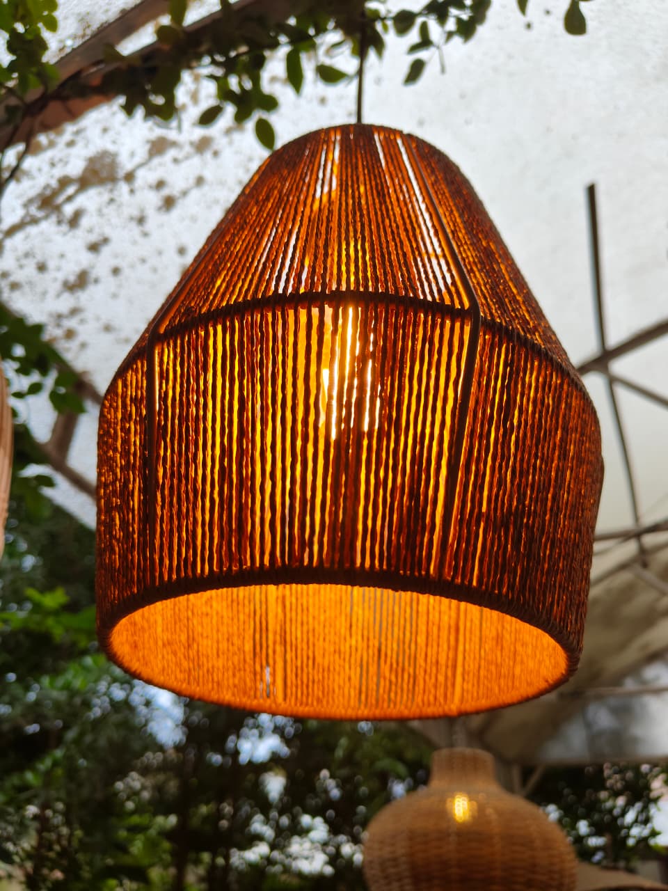 Lantern Weave Jute Pendant Light - TesuPendant Light