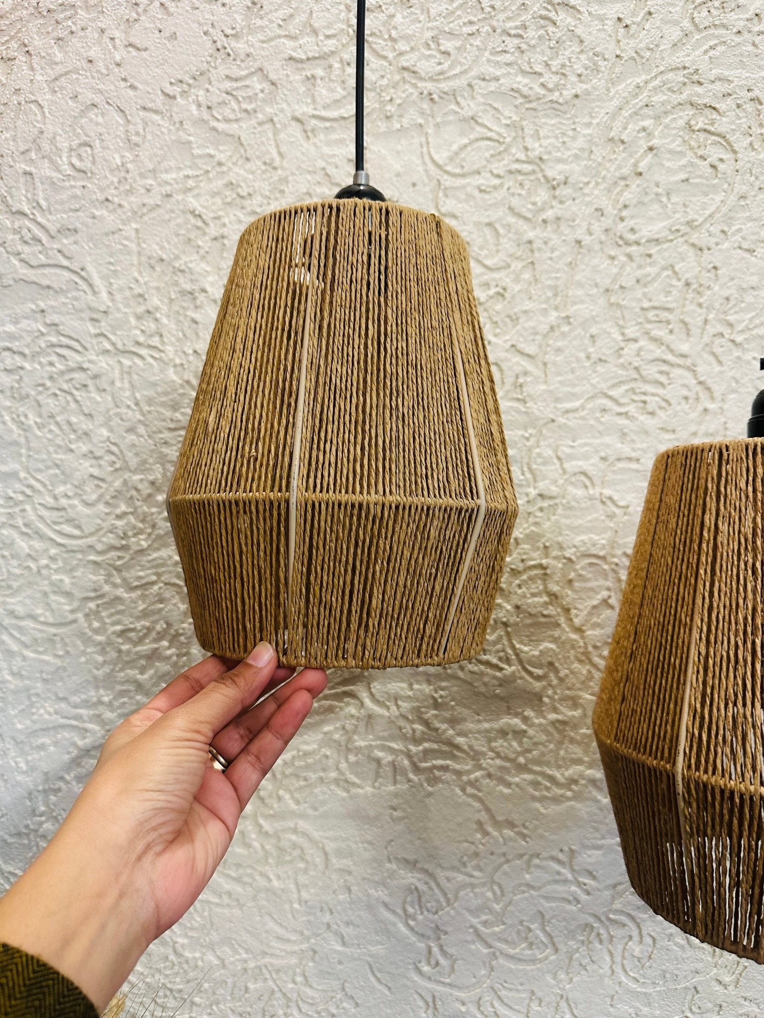 Lantern Weave Jute Pendant Light - TesuPendant Light