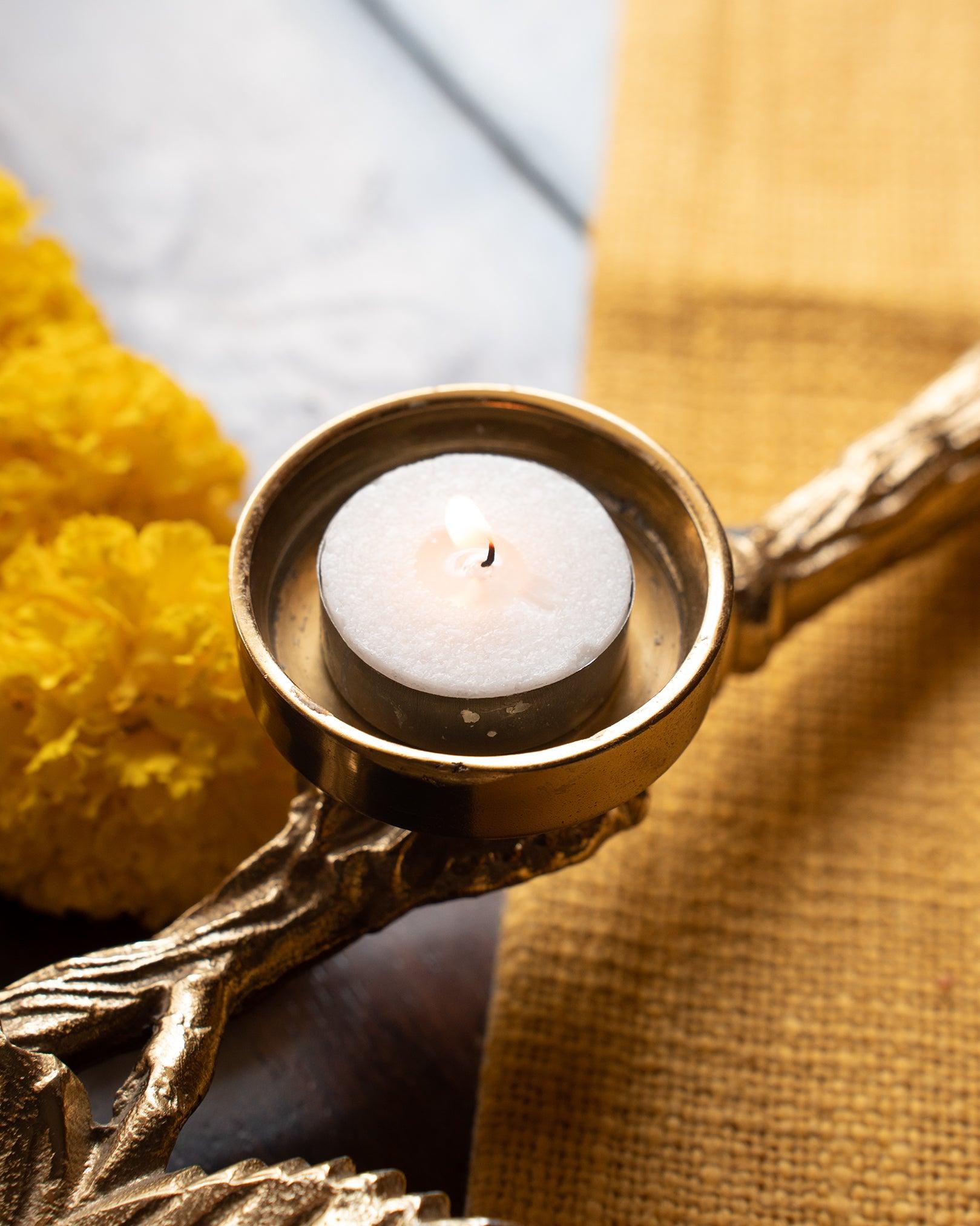Leaf Stem Tealight Holder - TesuCandles & Candle Holders