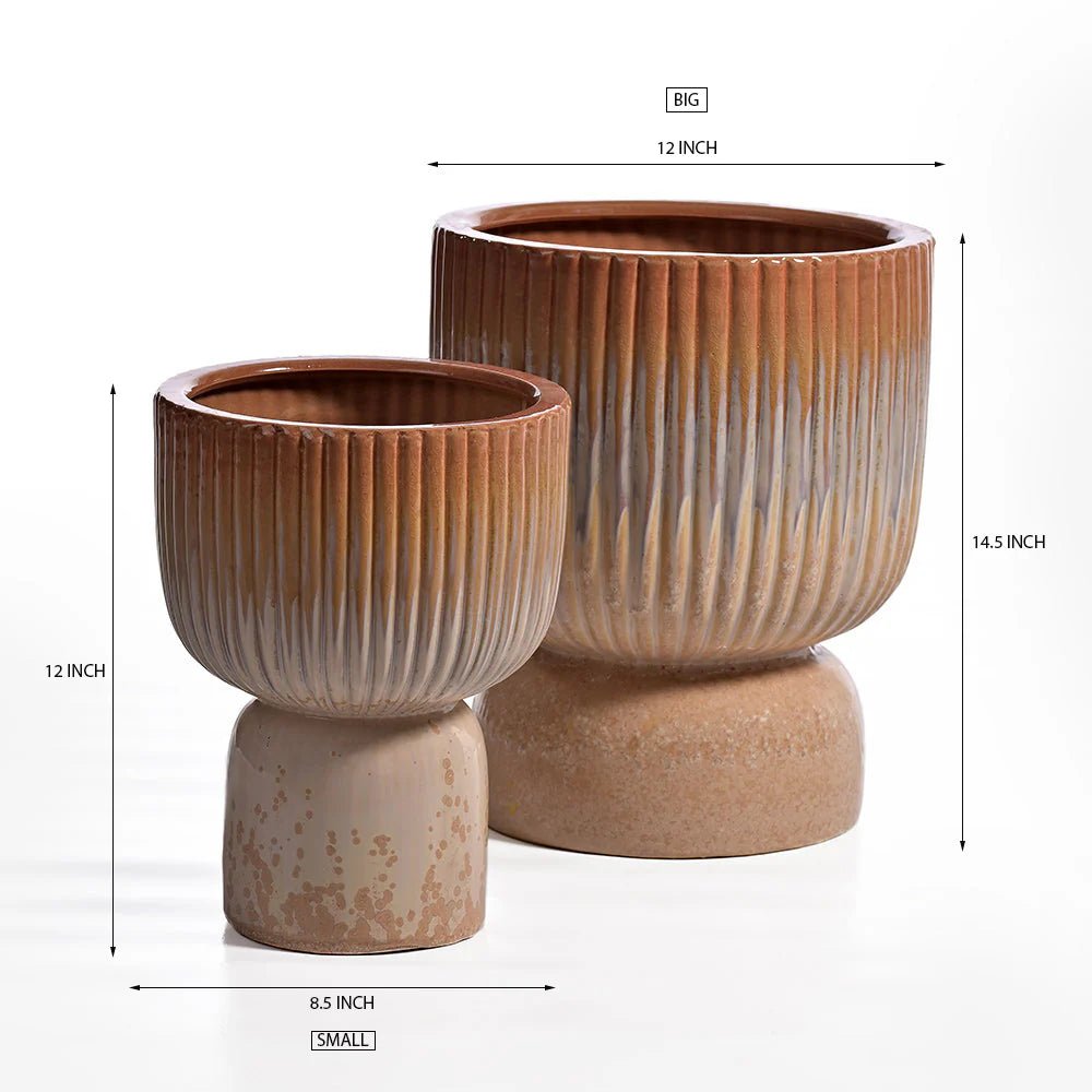 Leaf Tail Ceramic Pot - TesuVases