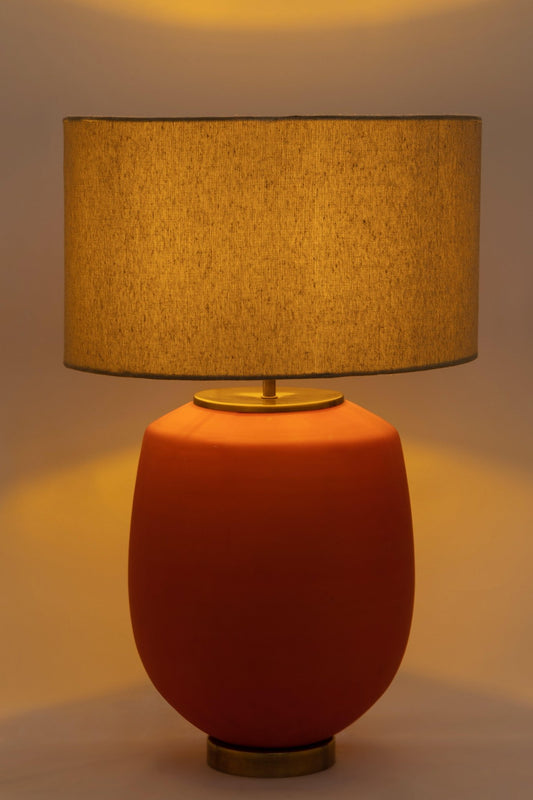 Linen Shade Glass Table Lampshade - TesuTable Lamp