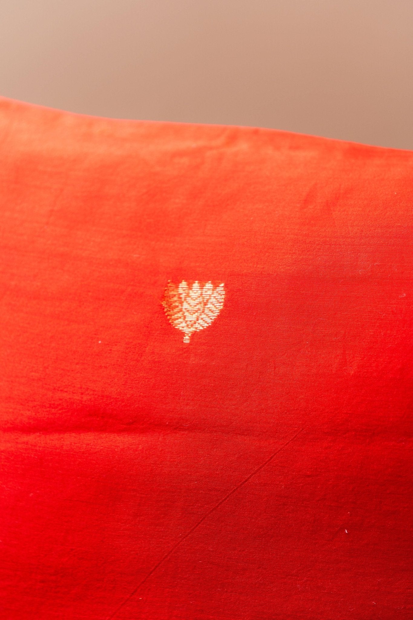Lotus Butti Chanderi Cushion Cover - TesuCushion Covers