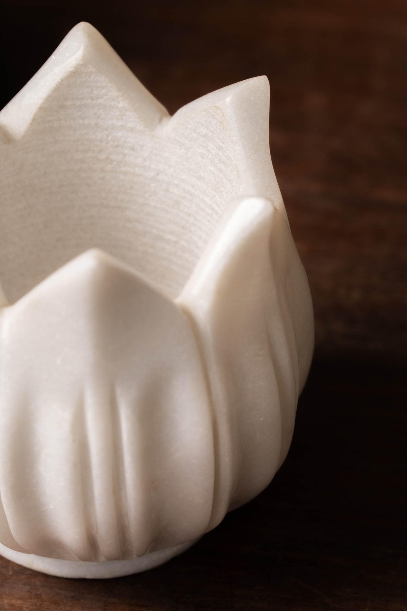 Lotus Glow Marble Candle Holder - TesuCandles & Candle Holders