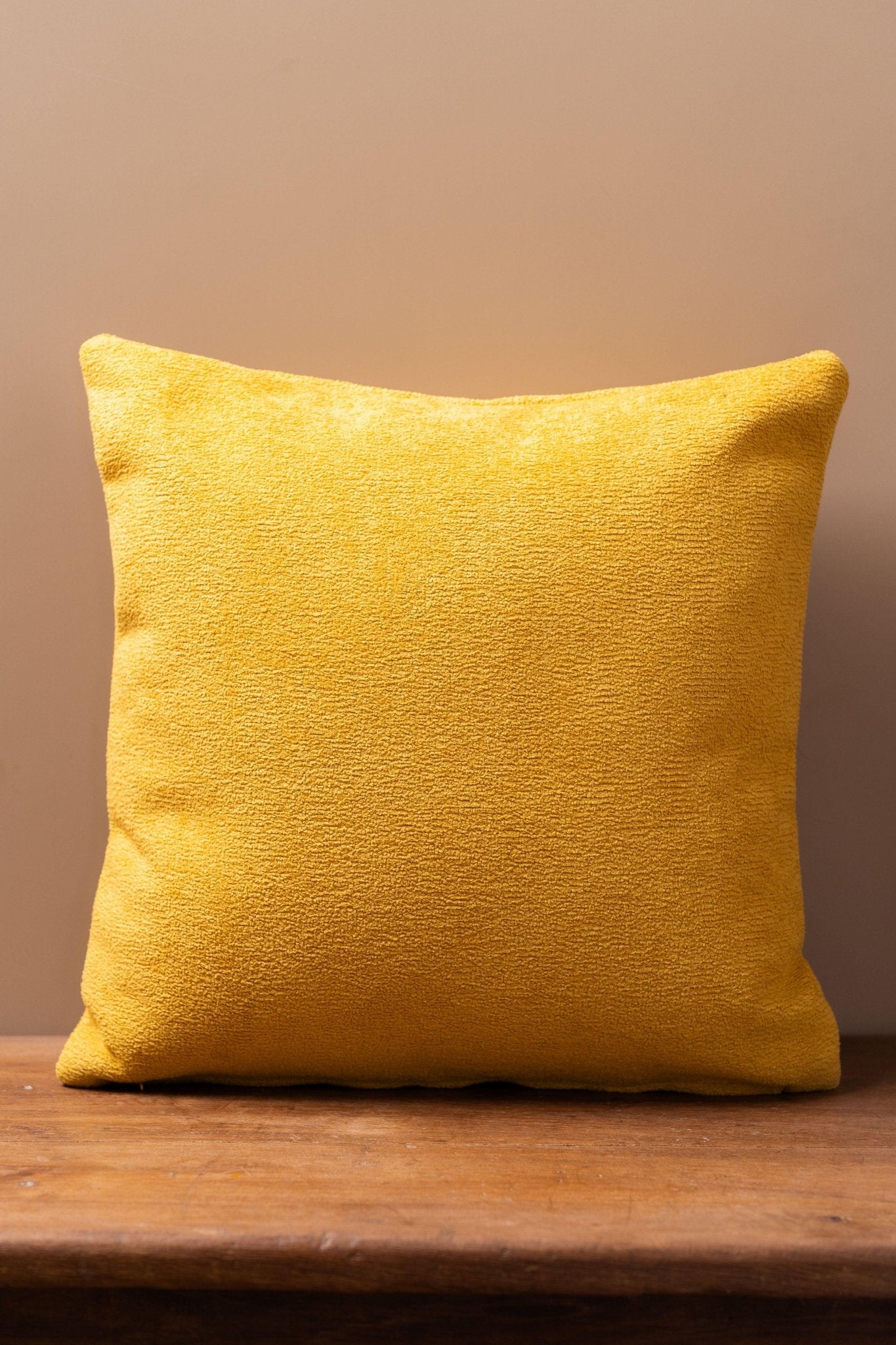 Luxury Boucle Solid Yellow Cushion Cover - TesuCushion Covers