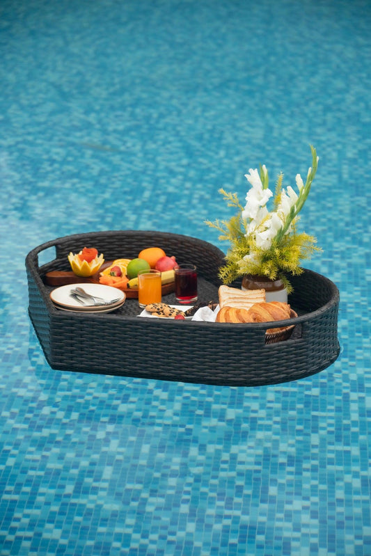 Luxury Brown Heart Shape Floating Serving Tray - Romantic Waterproof Pool & Spa Tray - TesuFloating Trays