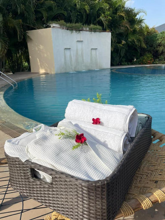 Luxury Brown Rectangle Floating Serving Tray - Waterproof Pool & Spa Breakfast Tray - TesuFloating Trays