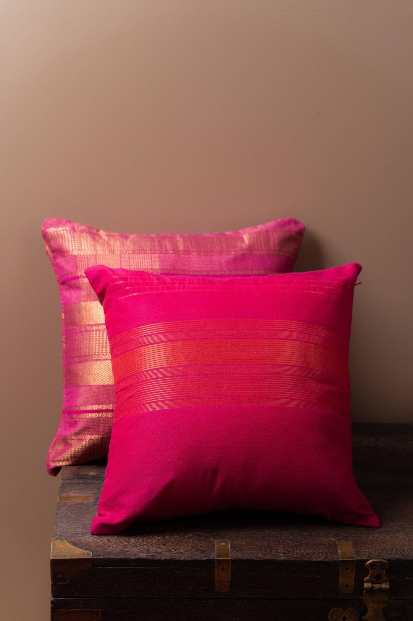 Magenta Gold Luxe Series Cushion Covers - TesuCushion Covers