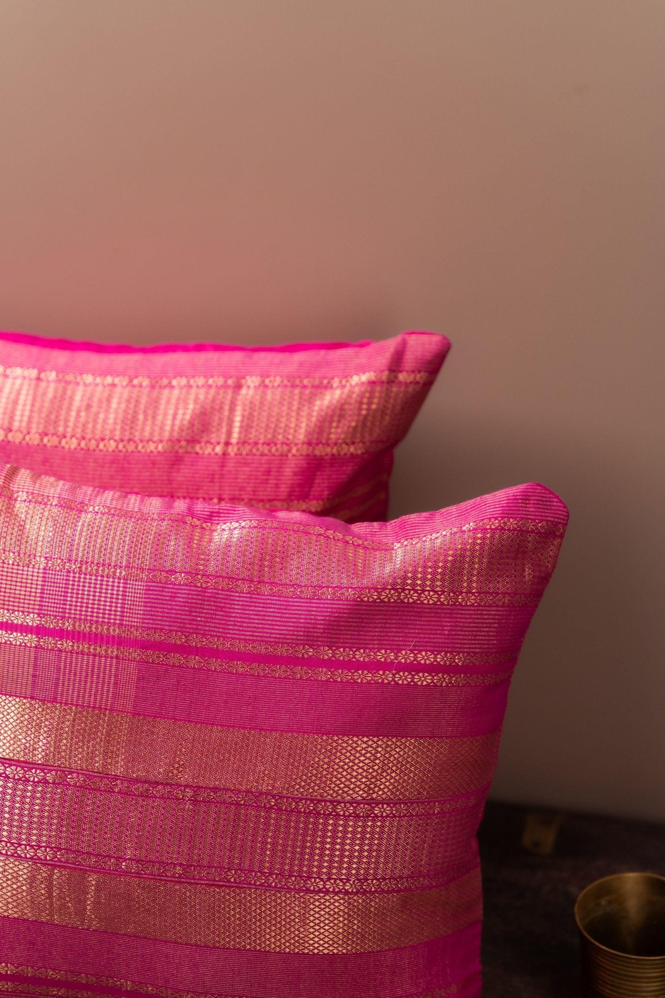 Magenta Gold Luxe Series Cushion Covers - TesuCushion Covers