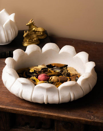 Marble Floral Bowl - TesuHome Decor