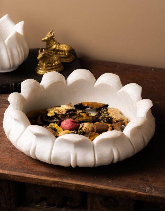 Marble Floral Bowl - TesuHome Decor