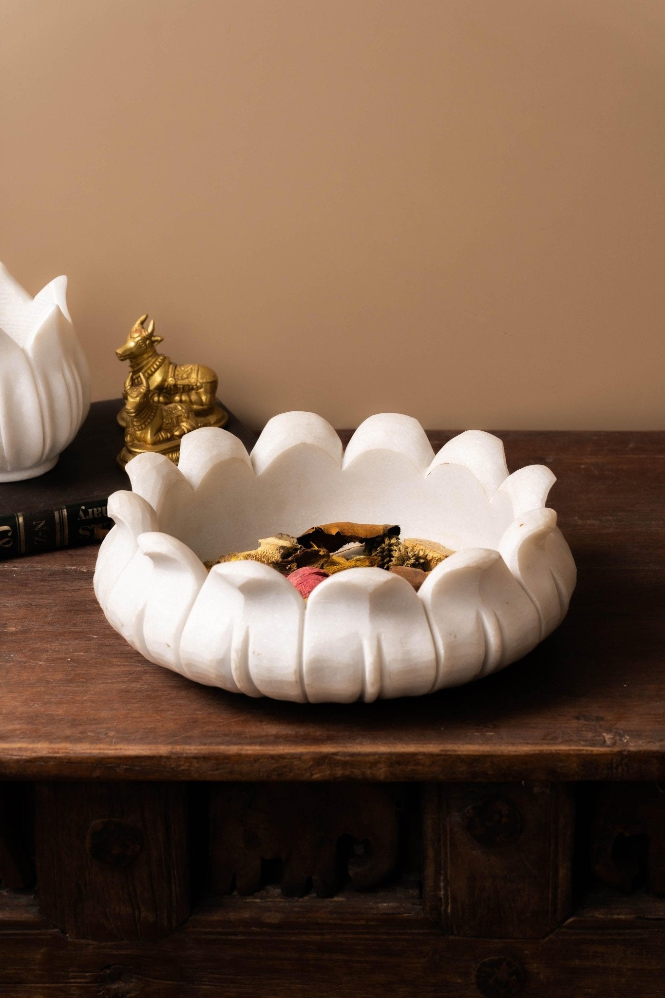 Marble Floral Bowl - TesuHome Decor