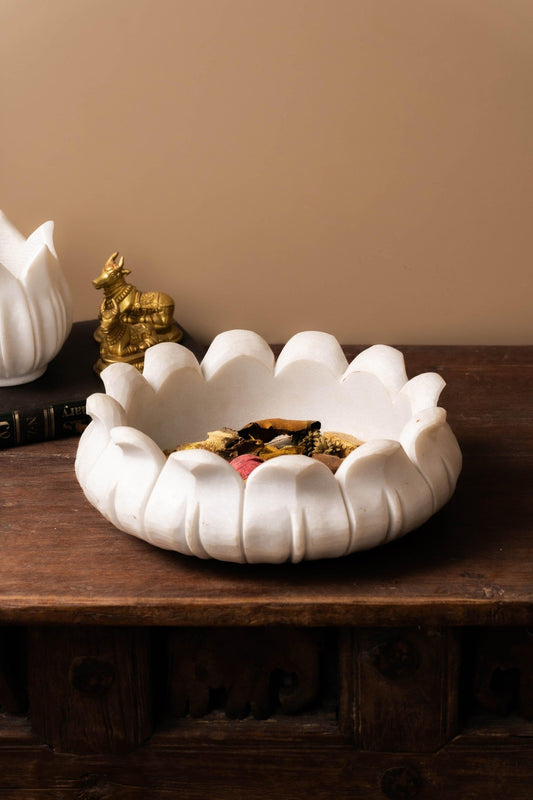 Marble Floral Bowl - TesuHome Decor