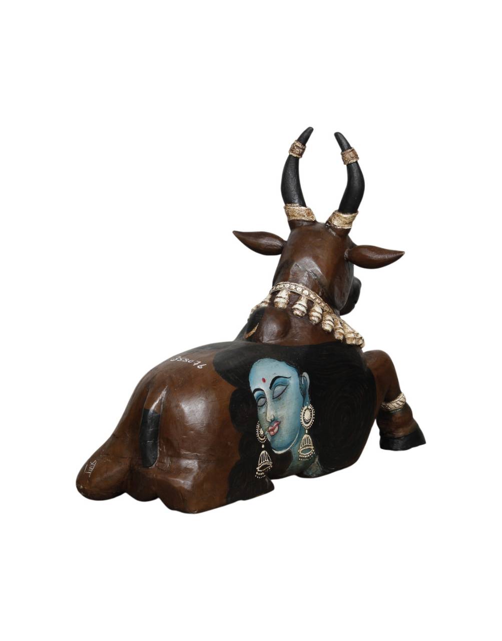 Nandi Swaroop — Hand - Painted Sacred Bull Sculpture - TesuSculpture