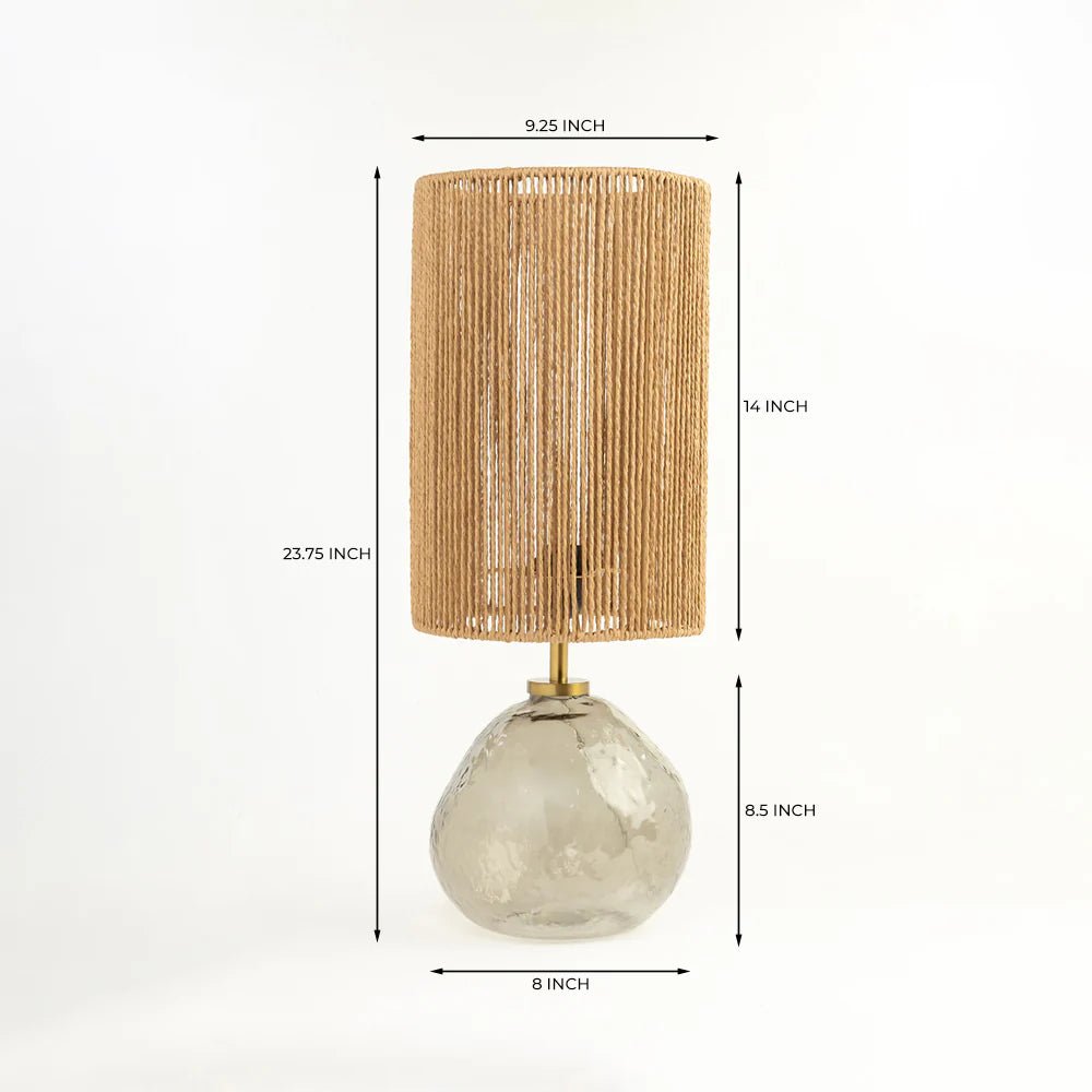 Natura Jute Glass Table Lamp - TesuTable Lamp