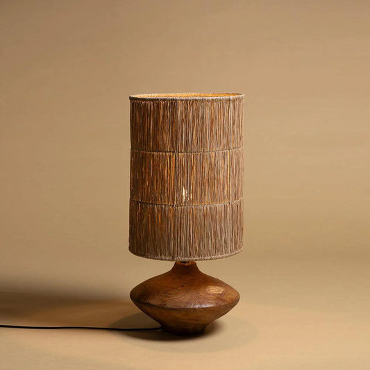 Natural Aura Wooden Base Table Lamp - TesuTable Lamp