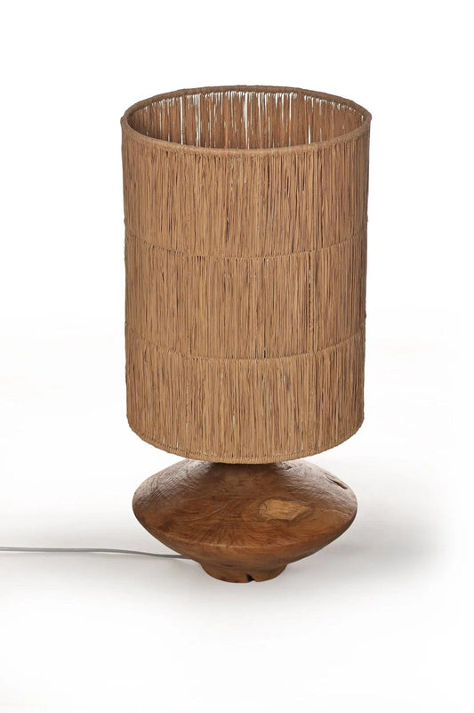Natural Aura Wooden Base Table Lamp - TesuTable Lamp