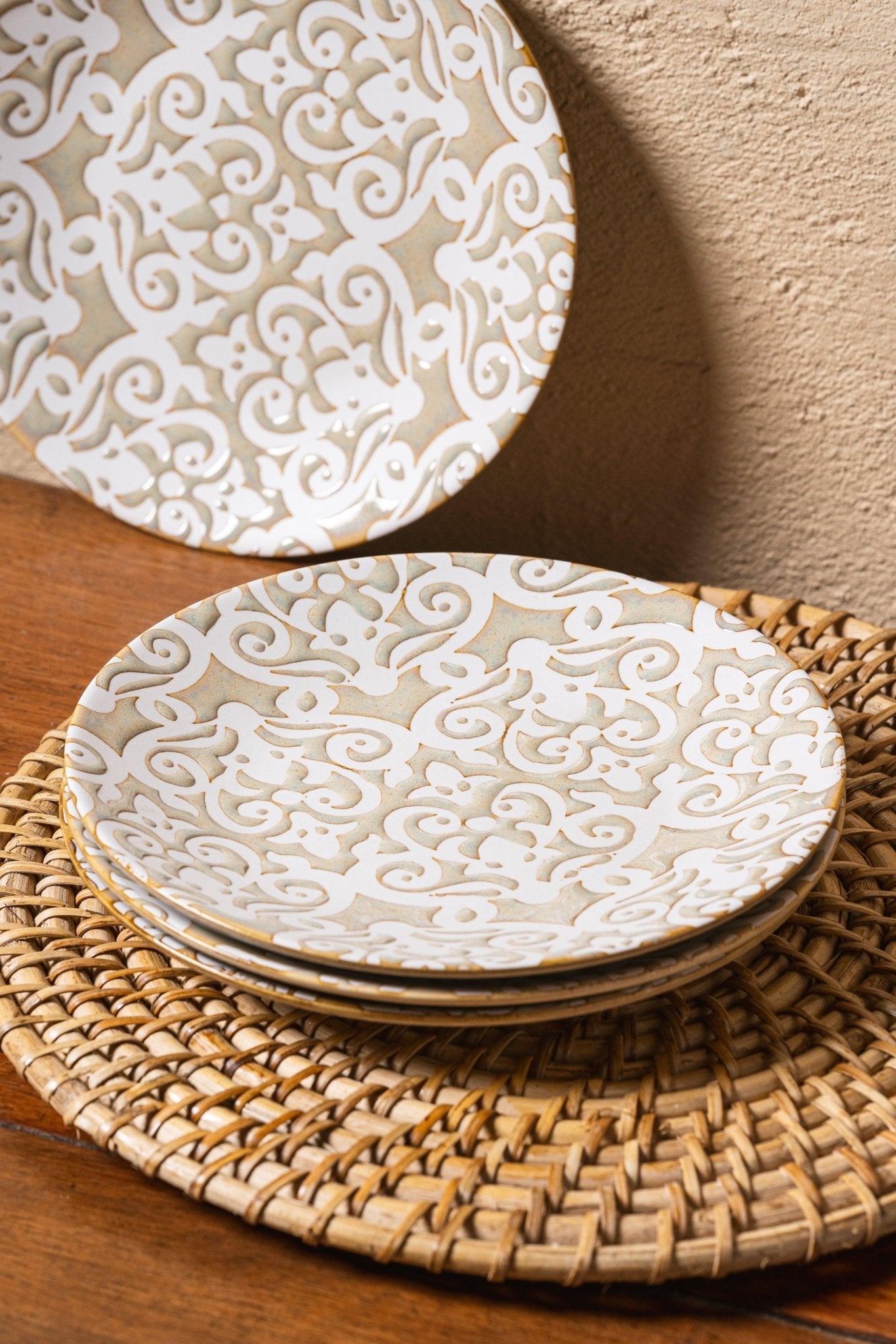 Olive Snack Plates - Set of 4 - TesuCeremic
