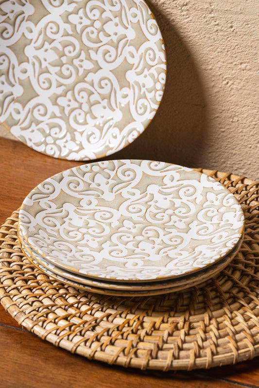 Olive Snack Plates - Set of 4 - TesuCeremic