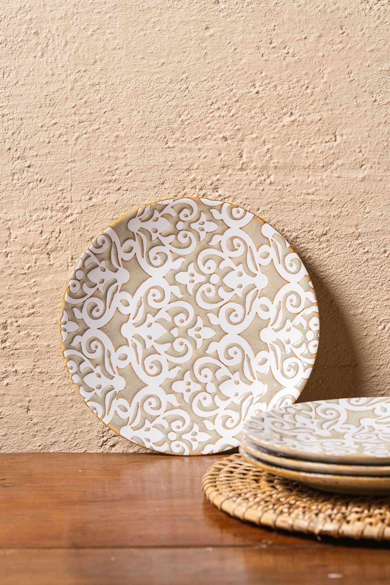 Olive Snack Plates - Set of 4 - TesuCeremic