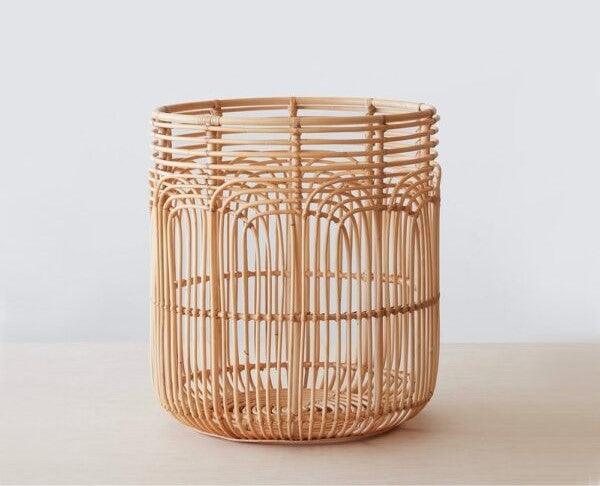 Open Weave Rattan Laundry Basket - TesuBaskets