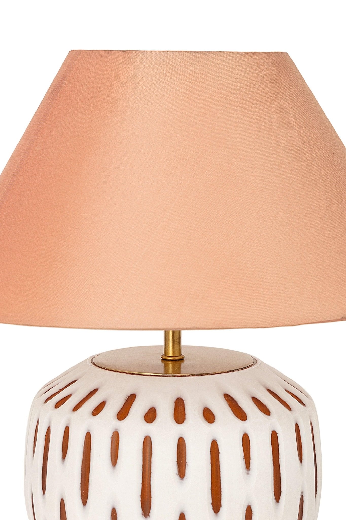 Orange Textured Table Lampshade - TesuTable Lamp