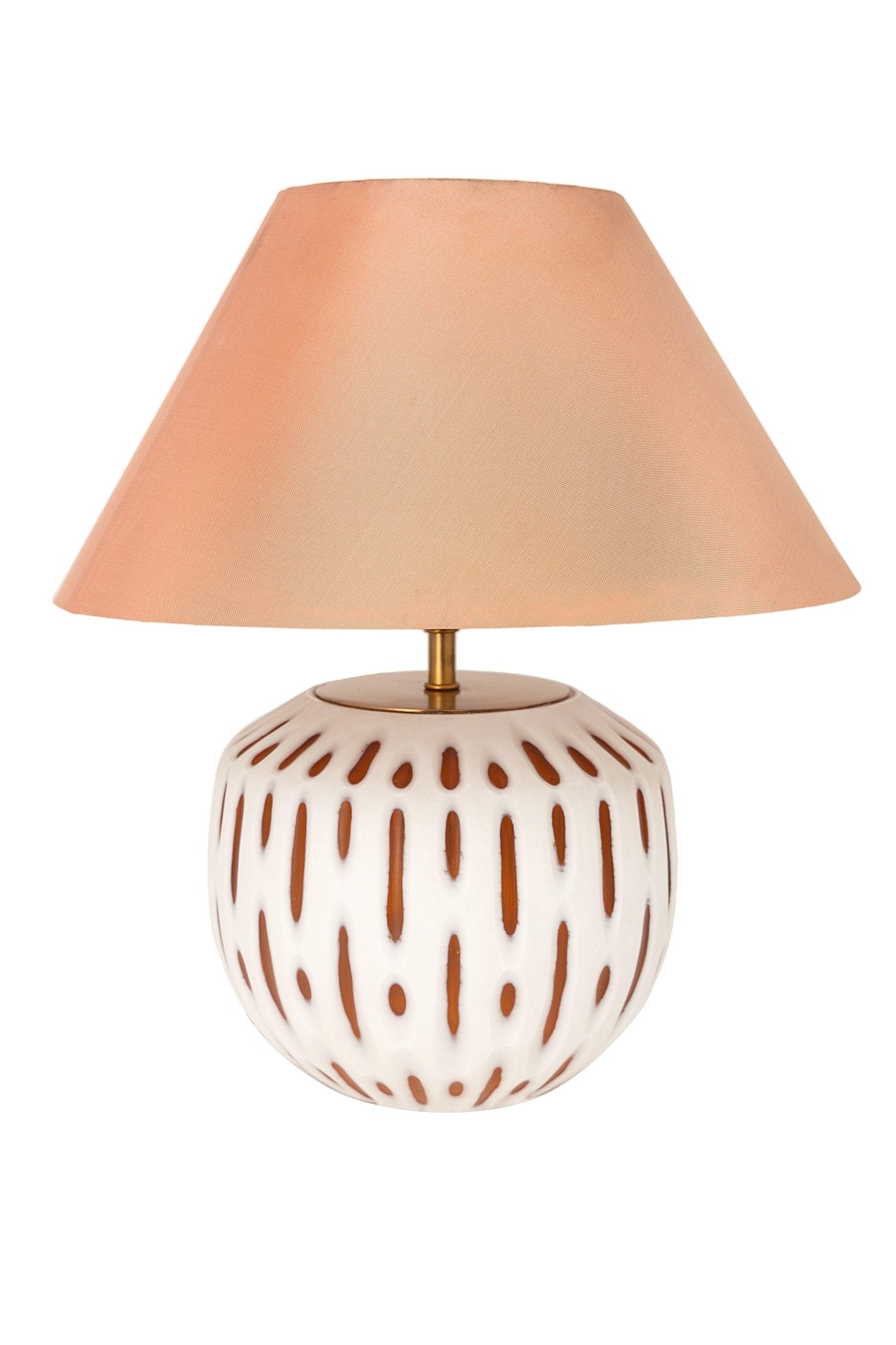 Orange Textured Table Lampshade - TesuTable Lamp