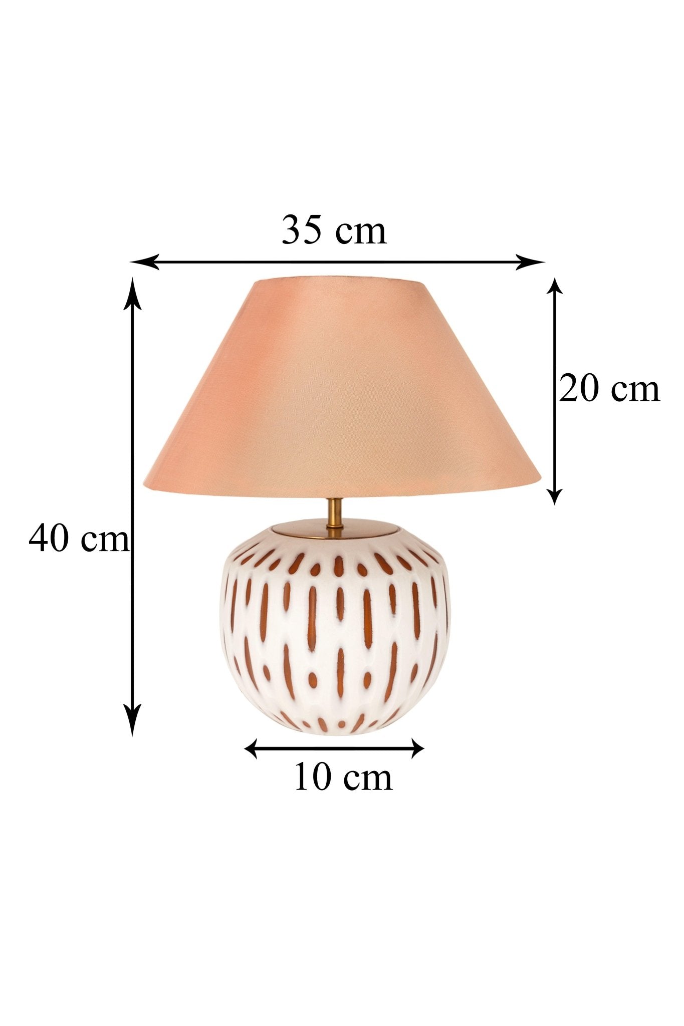 Orange Textured Table Lampshade - TesuTable Lamp