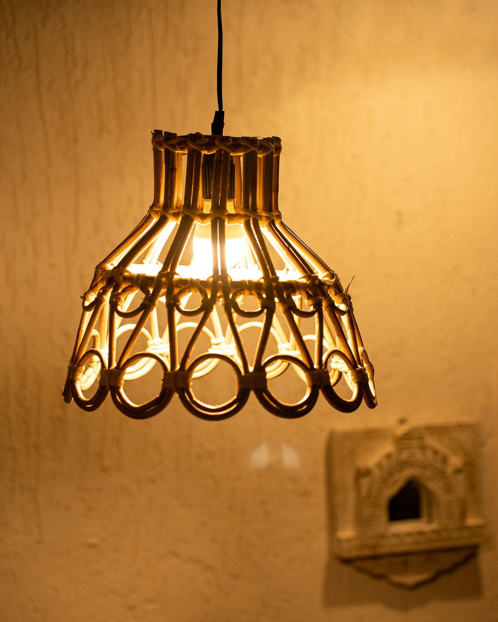 Peacock Feather Cane Lampshade - TesuPendant Light