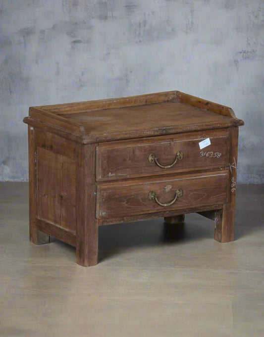Premium Handcrafted Teak Storage Chest with Brass Handles - TesuCabinets & Storage