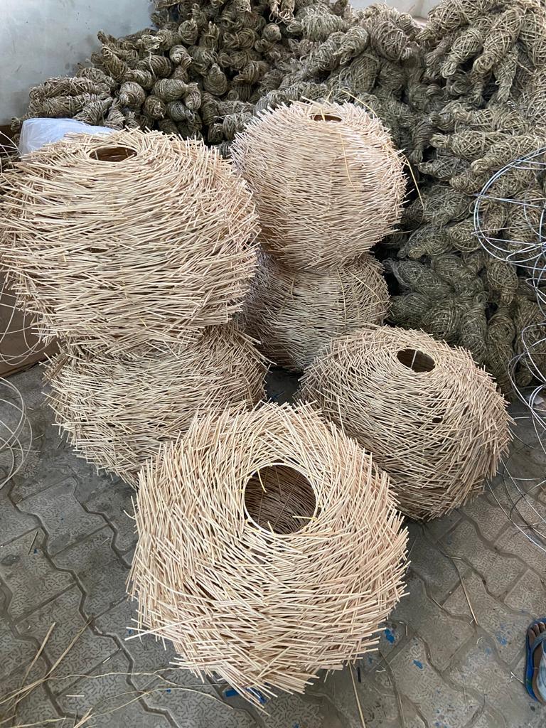Rattan Abstract Pendant Lampshade - TesuLampshade