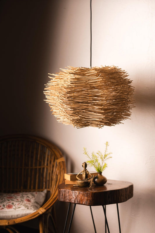 Rattan Abstract Pendant Lampshade - TesuLampshade