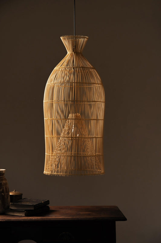 Rattan Bumper Lampshade - TesuPendant Light