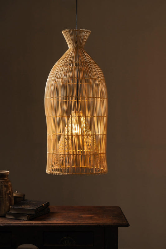 Rattan Bumper Lampshade - TesuPendant Light