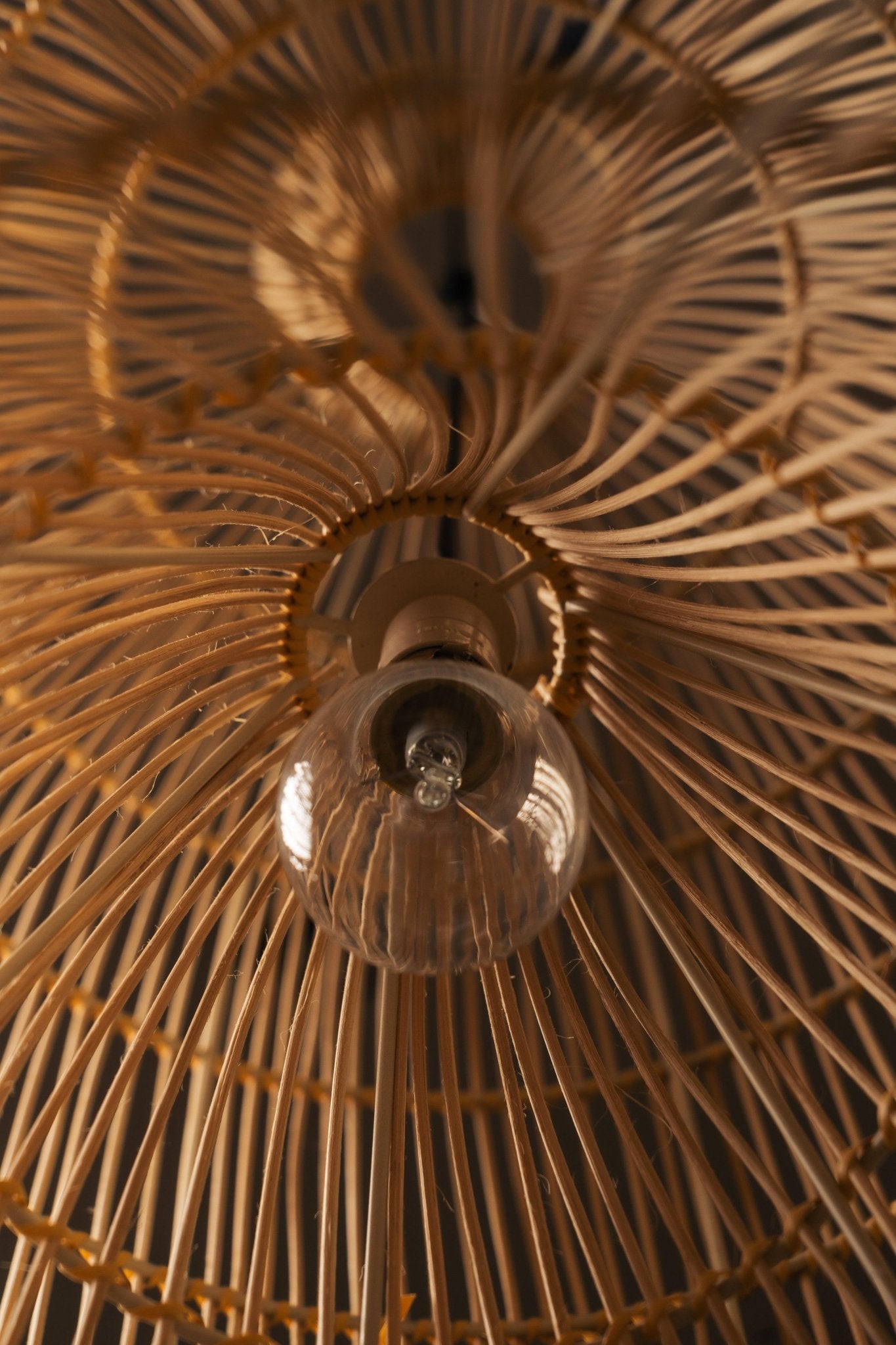 Rattan Bumper Lampshade - TesuPendant Light