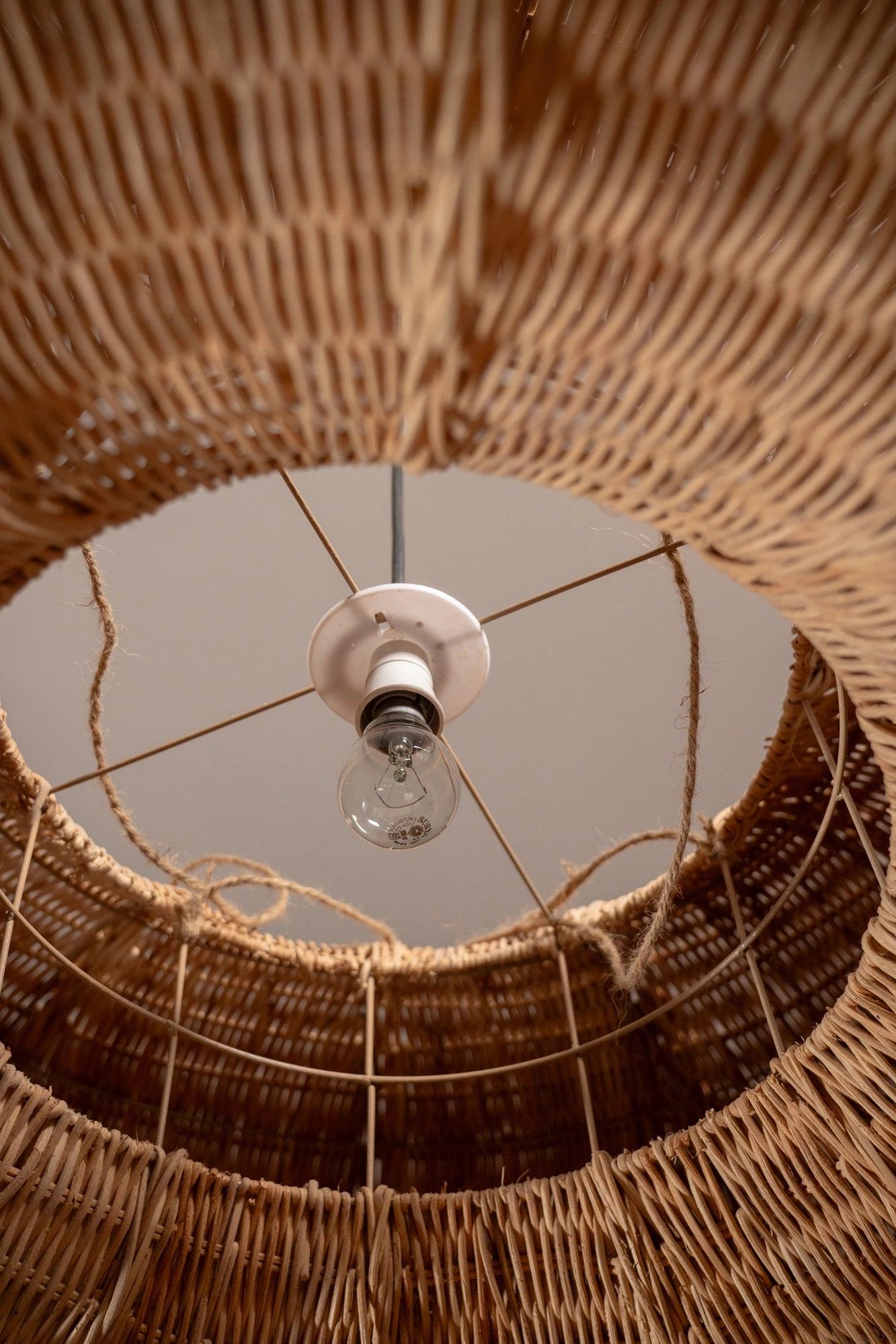 Rattan Donut Pendant Lampshade - TesuChandelier Lamp