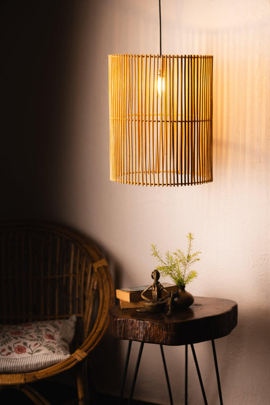 Rattan Drum Shaped Lampshade - TesuLampshade