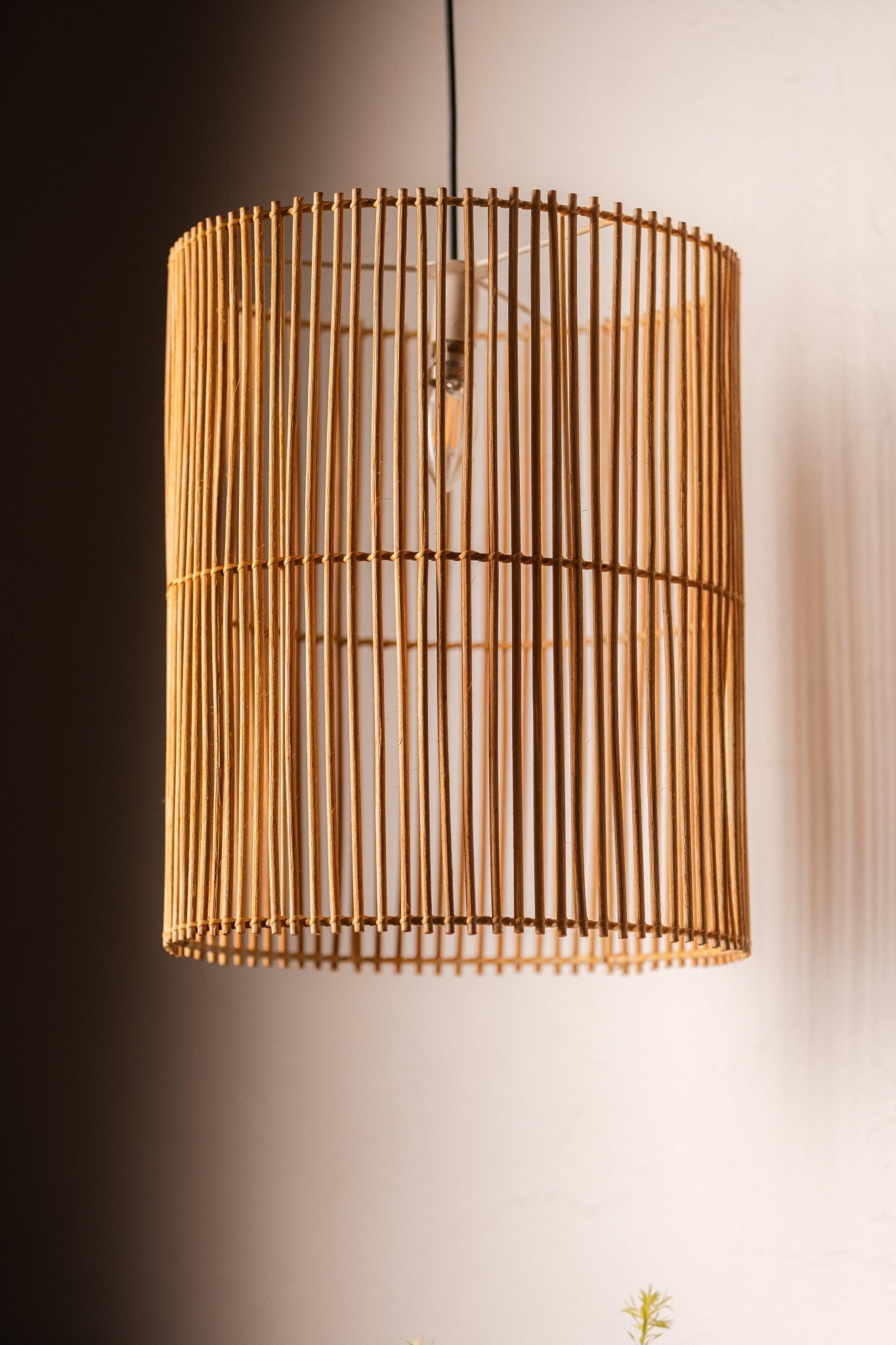 Rattan Drum Shaped Lampshade - TesuLampshade